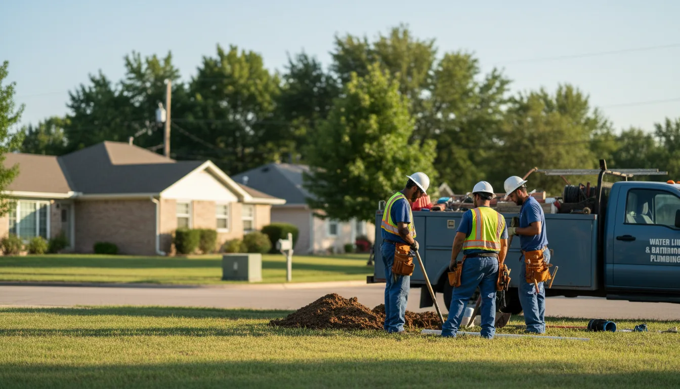 Residential water line and bathroom plumbing service in Oley, PA